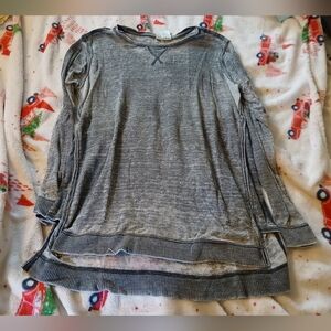 GreenTea Black and Gray Knit Top